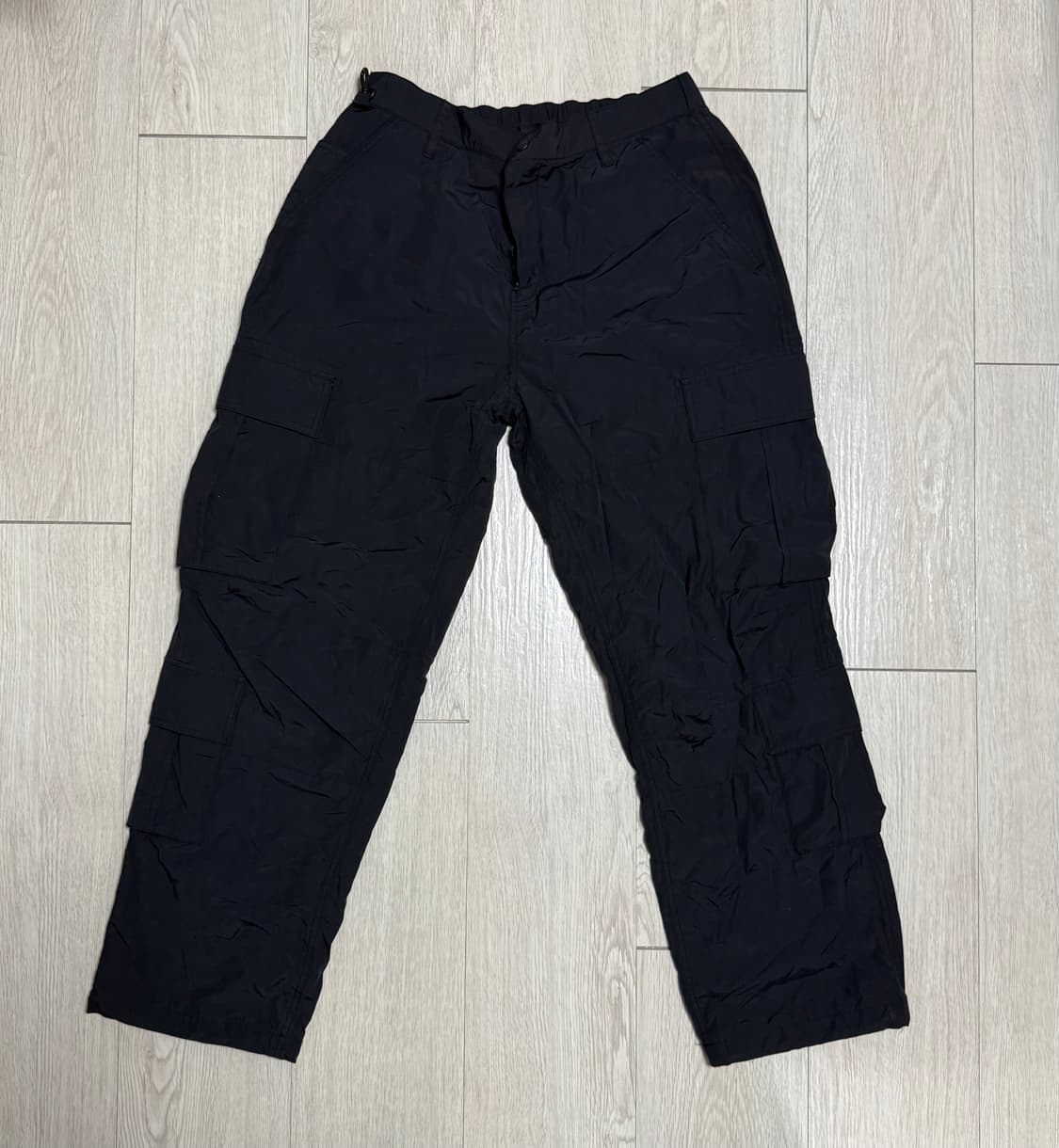 (XL)grooverhyme 블랙 나일론 카고 바지 상품이미지1