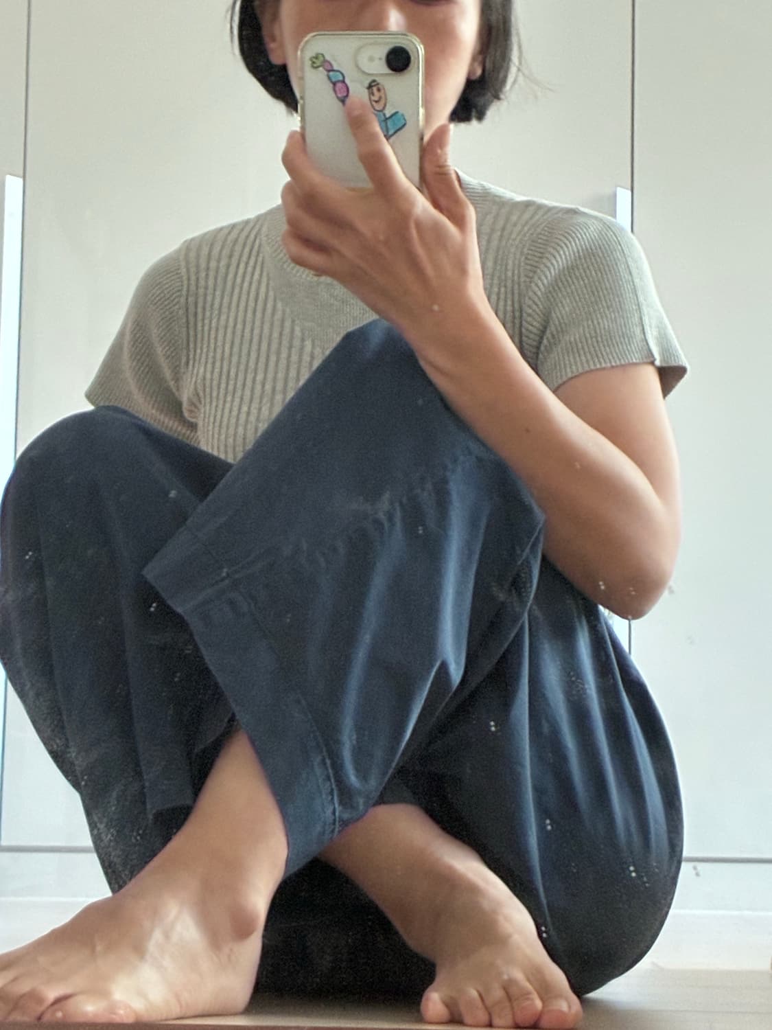 Zucca 얇은 파란 바지  상품이미지4