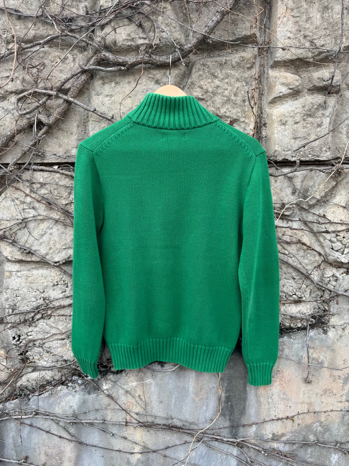 폴로 랄프로렌 빈티지 코튼100 하프집업 니트 그린 상품이미지2