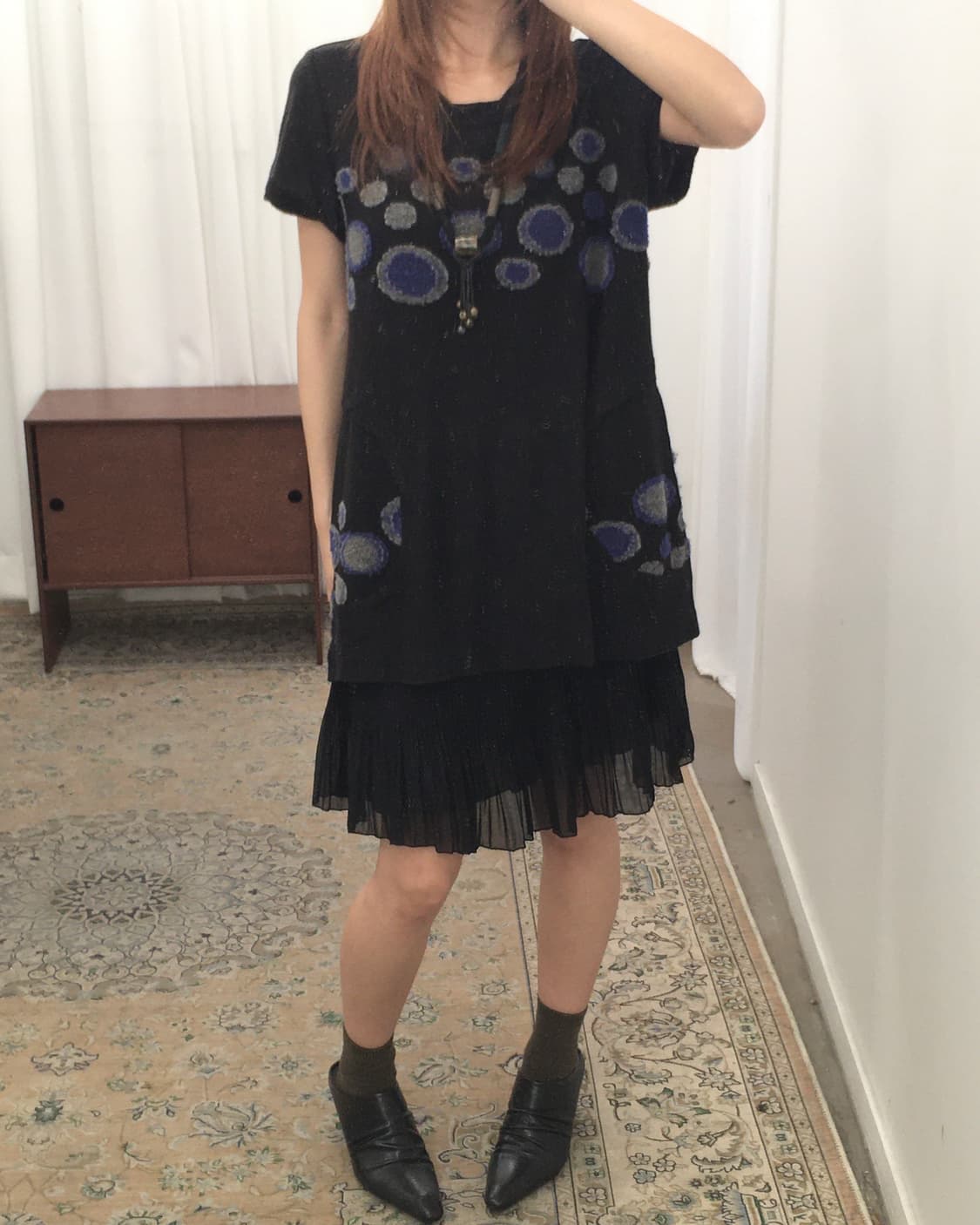 블랙 디자인 탑 상품이미지3