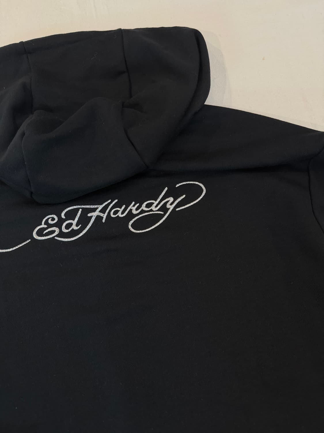 에드하디 y2k 백로고 후드집업 블랙 상품이미지2