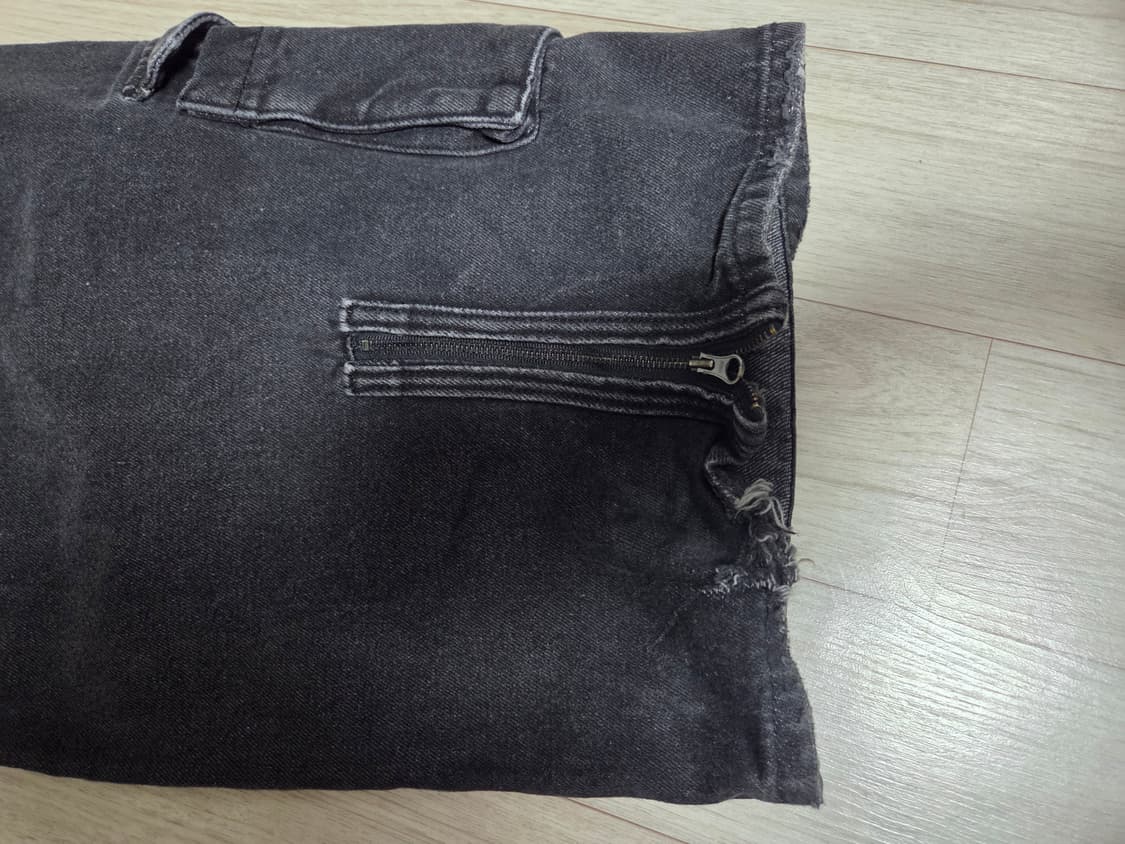 DNSR 슬레시 카고 데님 팬츠 상품이미지5