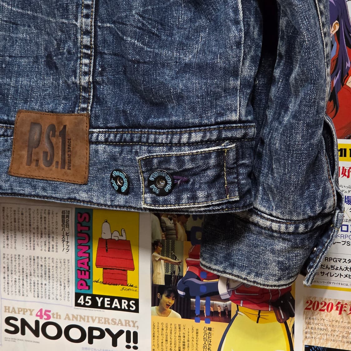 빈티지 중청 워싱 스티치 쉐르파 데님 자켓 상품이미지8