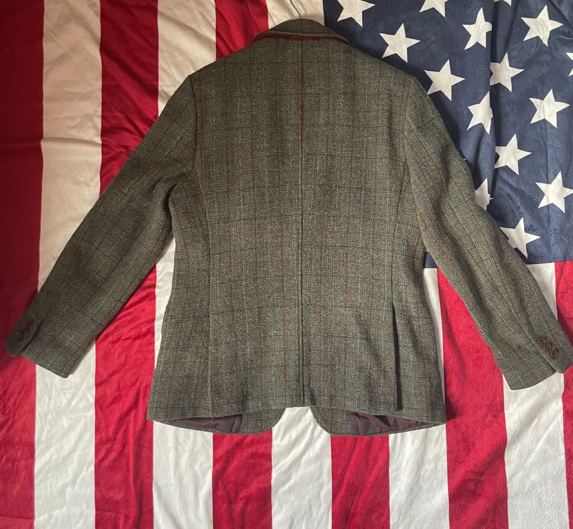 British vintage 빈티지 헤리스 트위드 2B 스포츠 자켓   상품이미지2