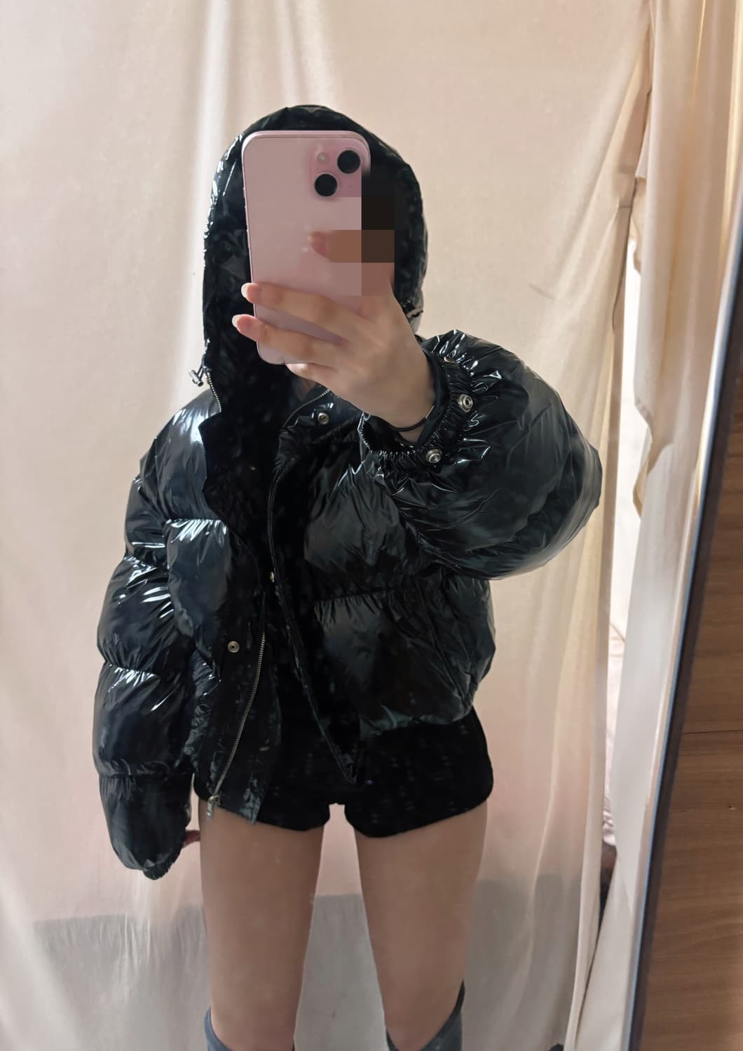 유광 숏패딩 상품이미지1