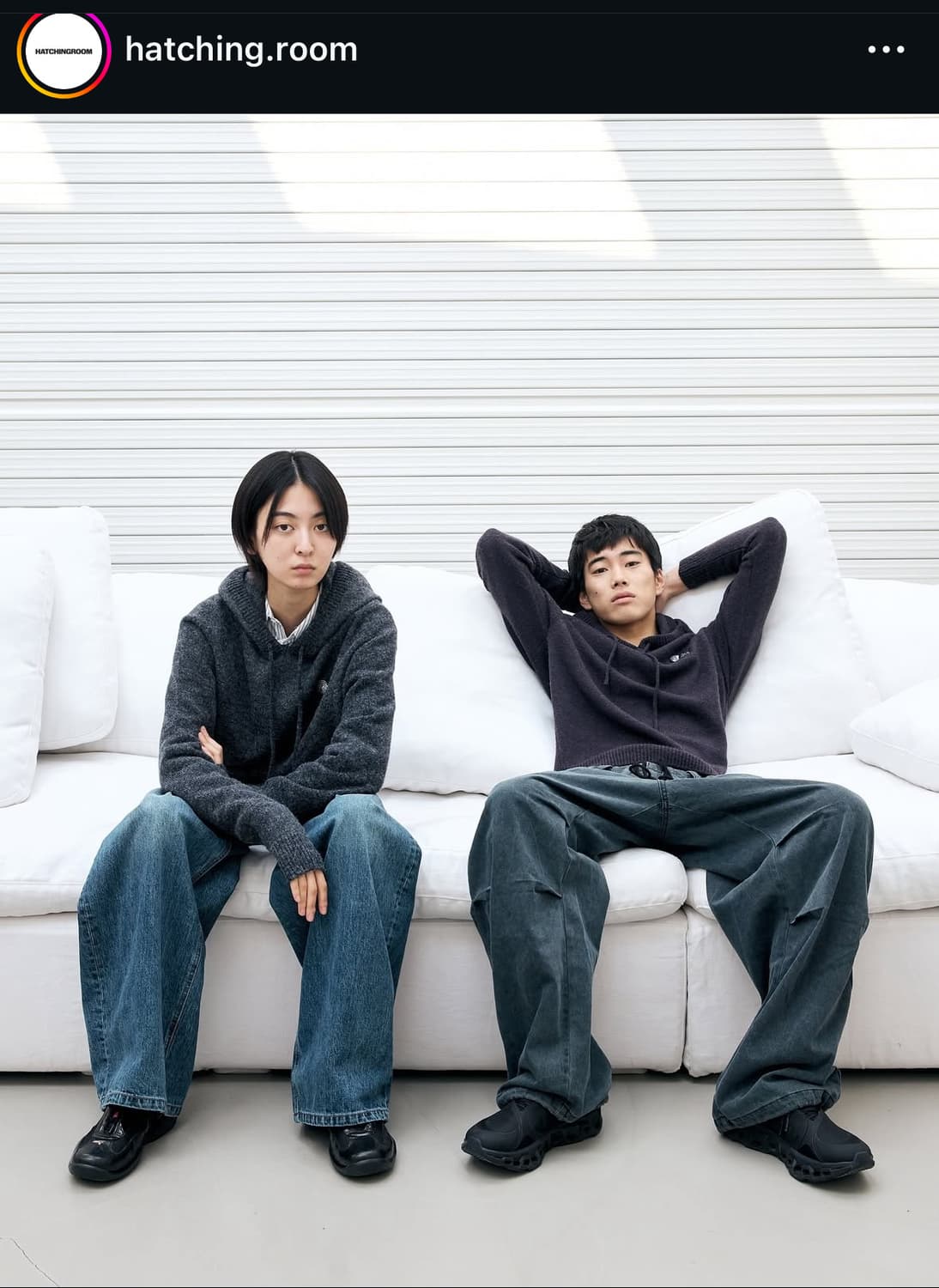 해칭룸 Base Hoodie Knit Purple Charcoal 3 상품이미지4