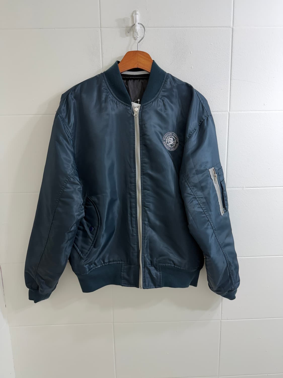 산토리 보스 커피 리버시블 항공점퍼 빈티지 너드 스트릿 코디 세트 상품이미지4