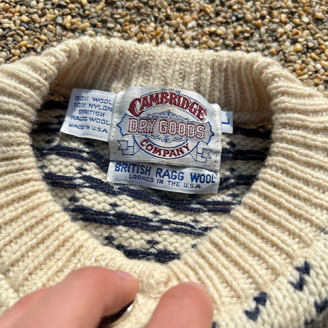 빈티지 노르딕 패턴 니트 가디건 상품이미지4