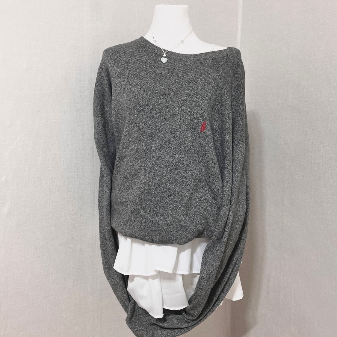 폴로 진그레이 니트 3XL 상품이미지1