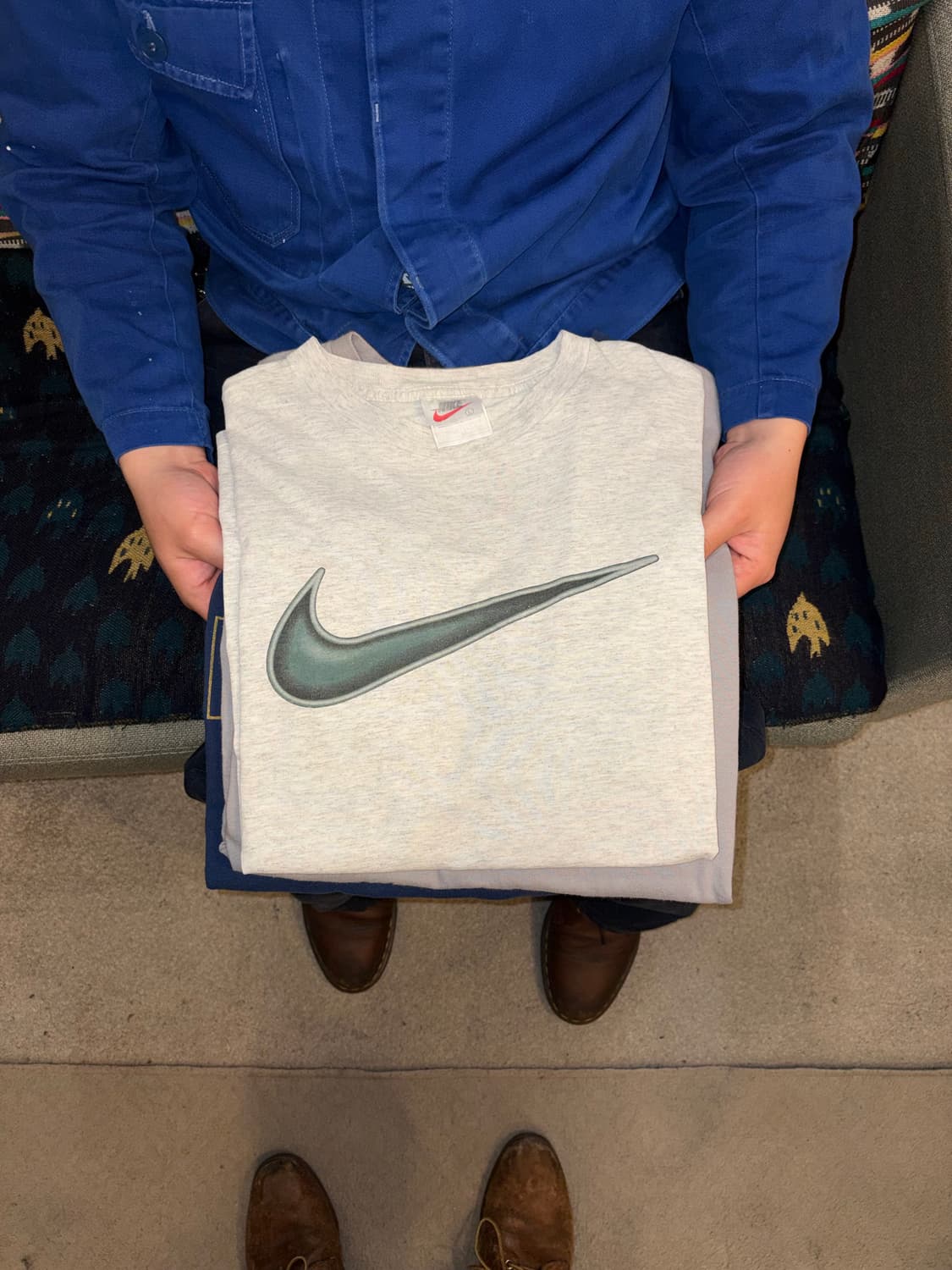 90’s Nike big swoosh logo print T-shirt  상품이미지9