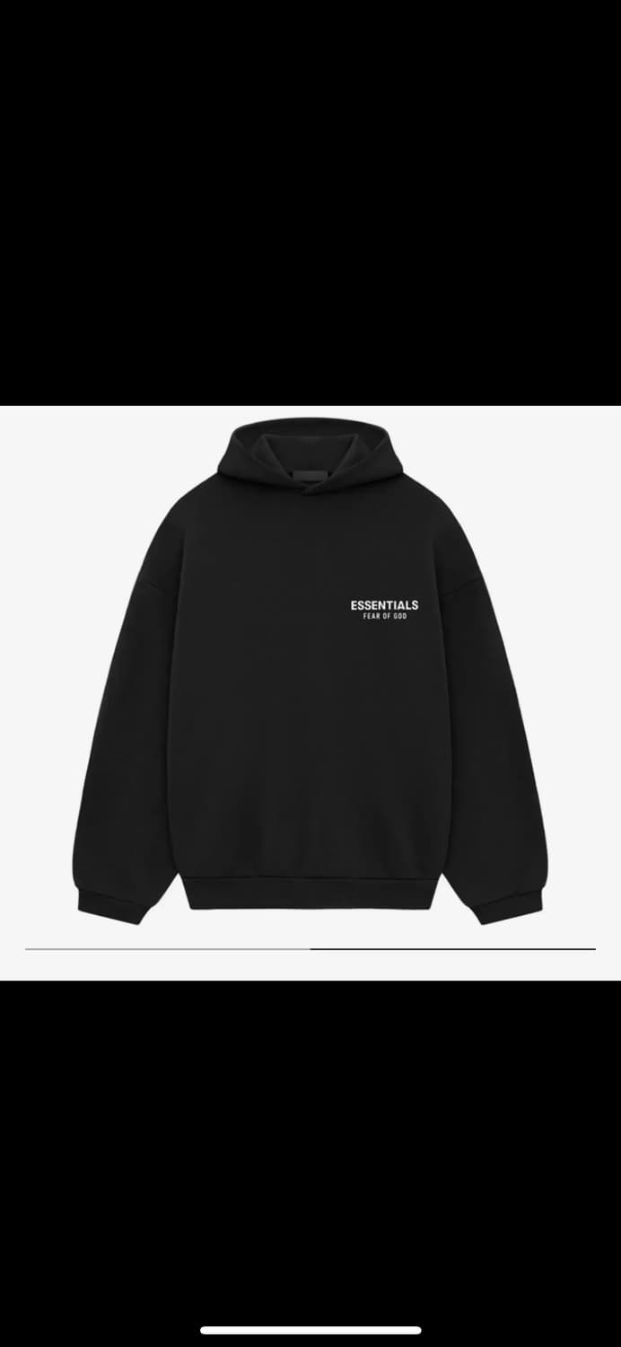 피어오브갓 에센셜 후드티 블랙 새상품 L XL 상품이미지2