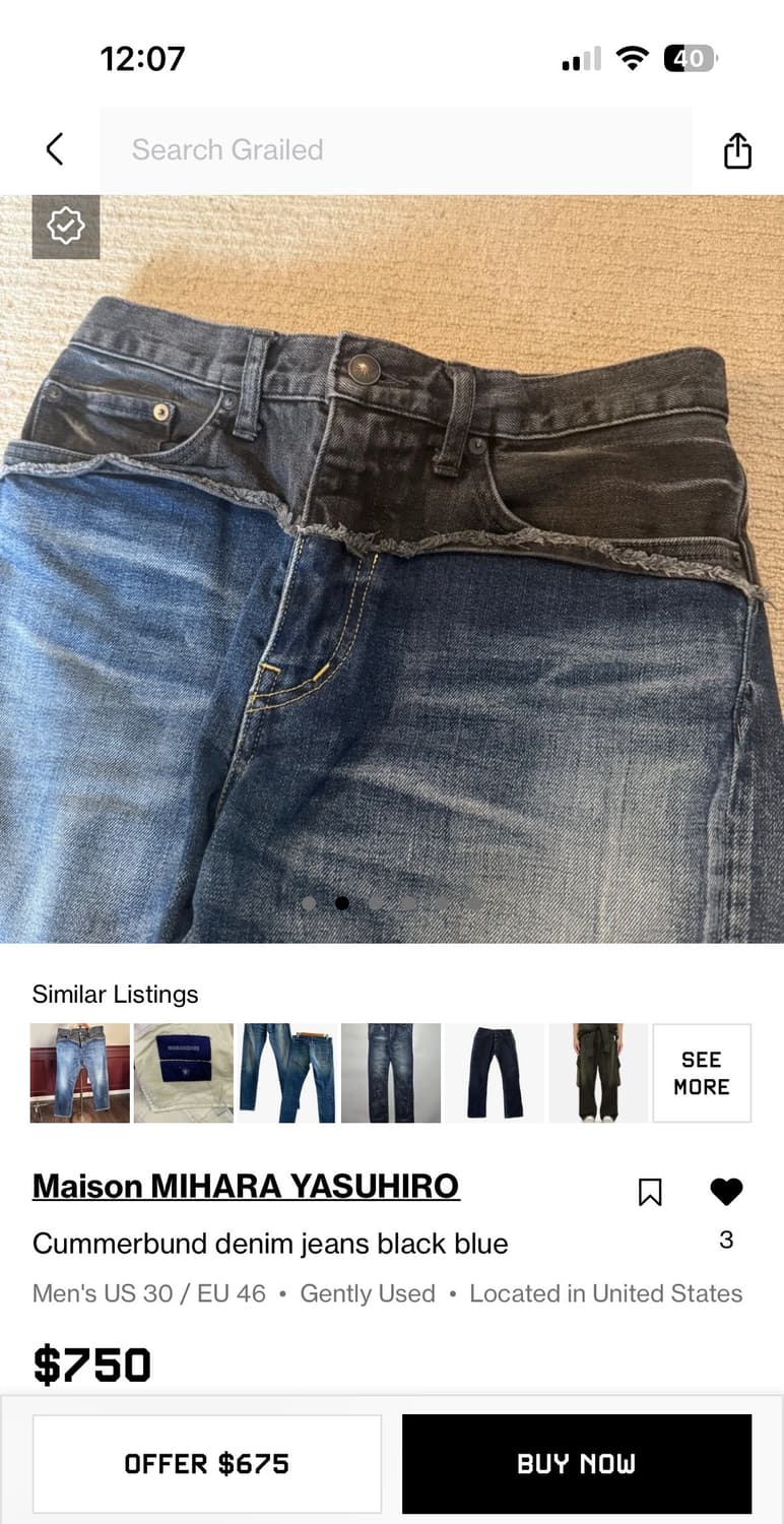 미하라 야스히로 하이브리드 데님 상품이미지5