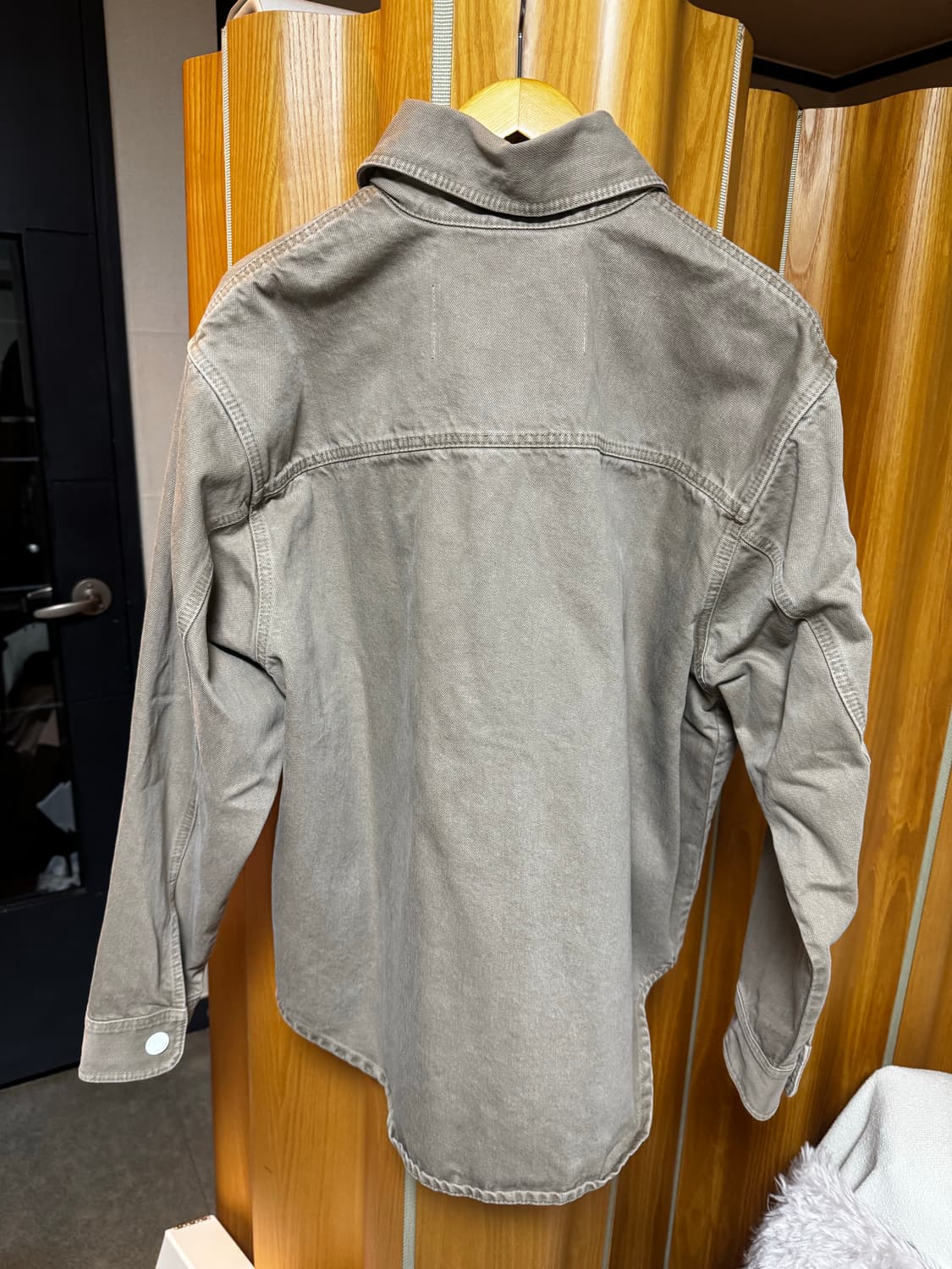 Ami 데님 오버셔츠 베이지 S 새상품 상품이미지3