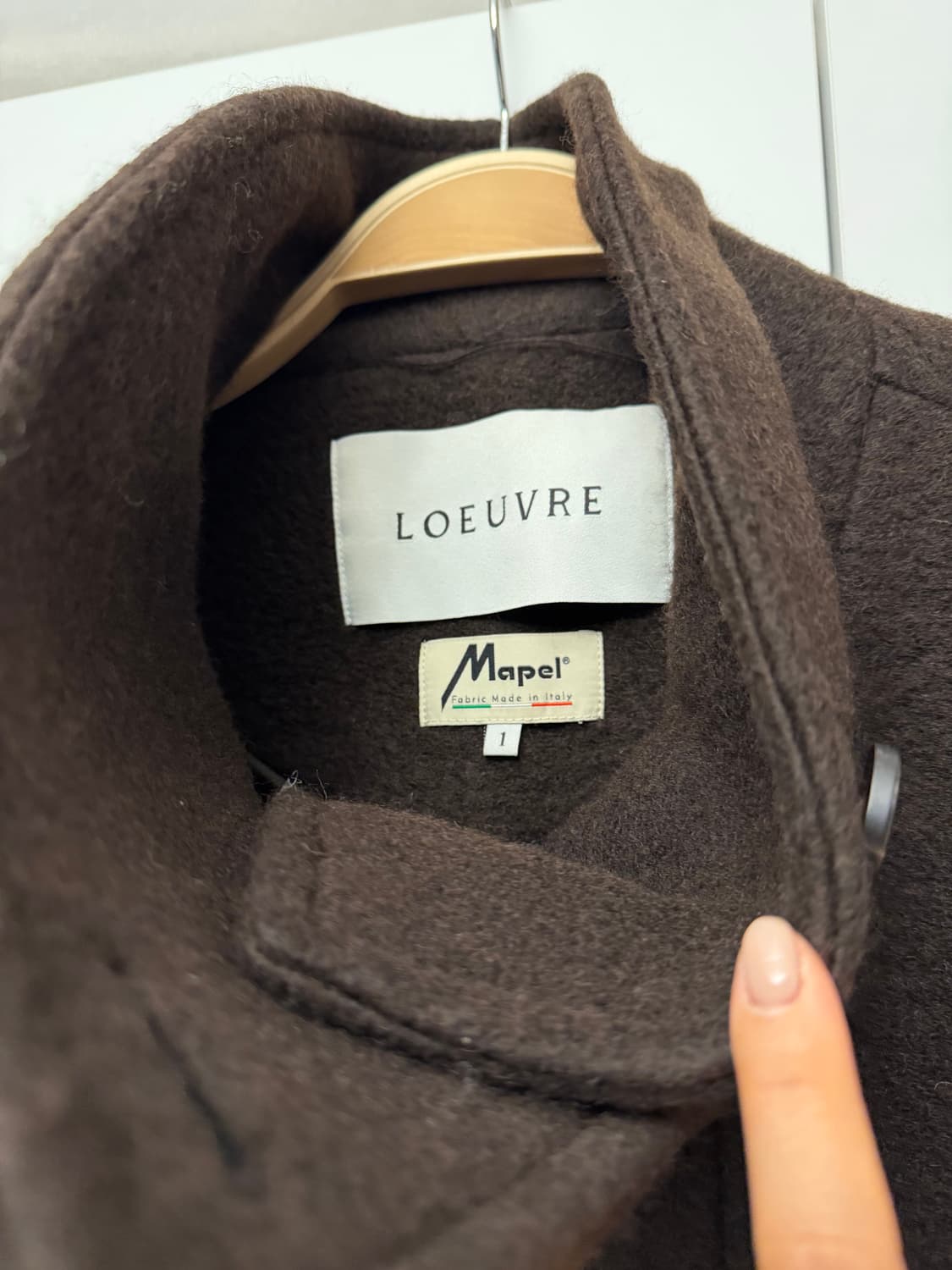 루에브르 벨티드 하이넥 롱 코트 상품이미지4