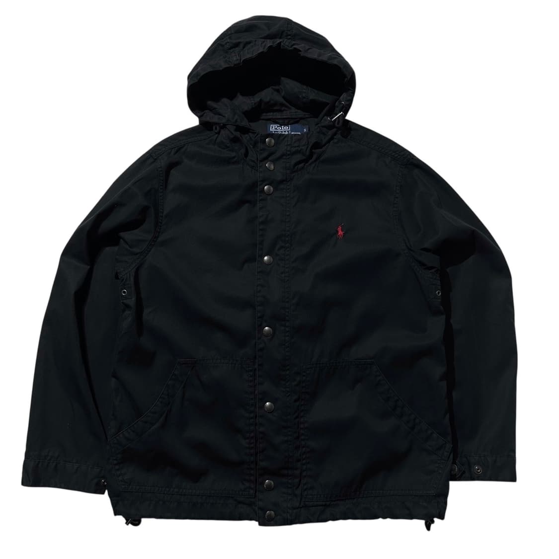폴로 랄프로렌 코튼 후드 자켓 블랙 상품이미지1