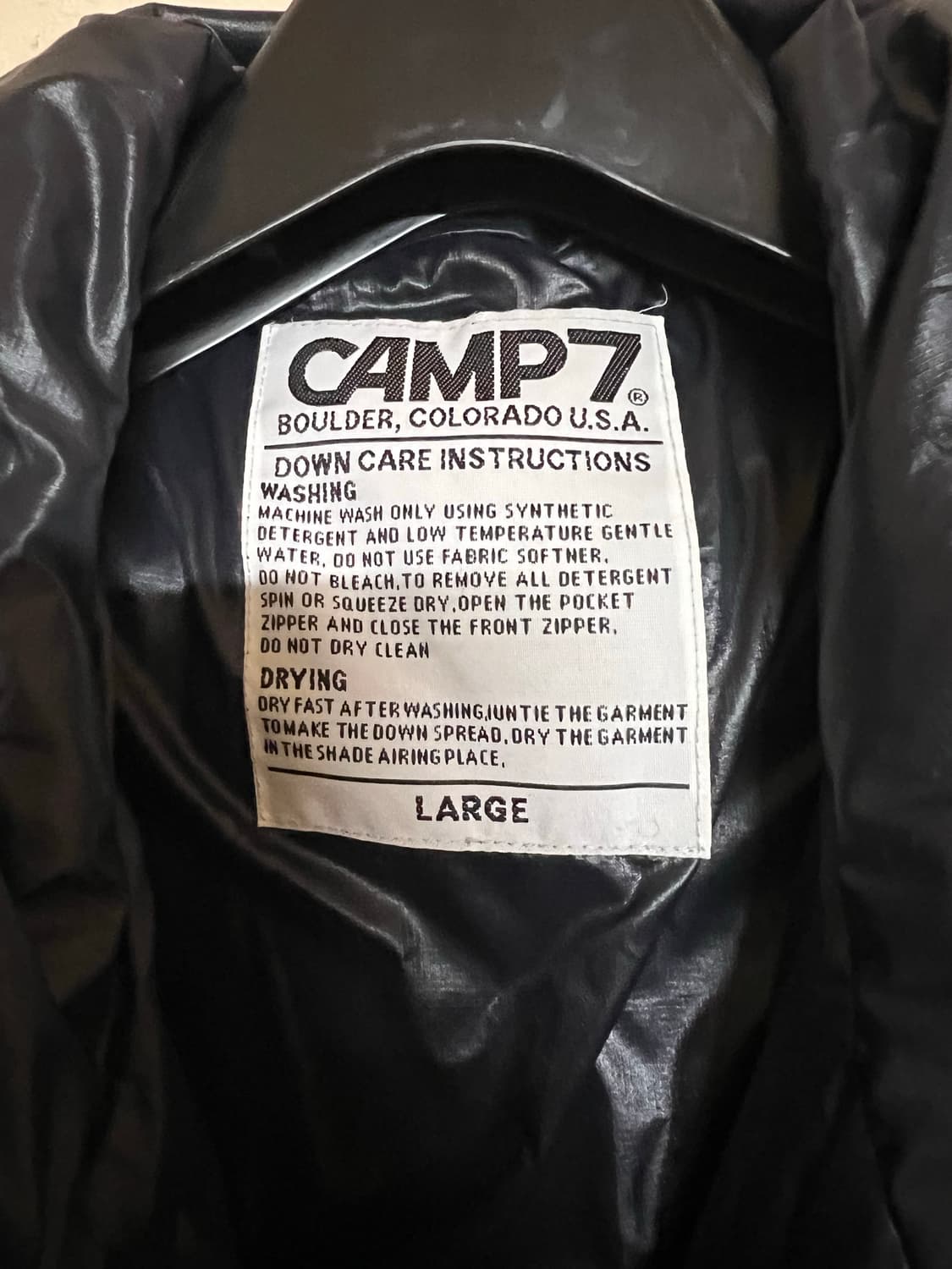 CAMP7 검정색 패딩 다운 점퍼 L사이즈입니다 상품이미지4