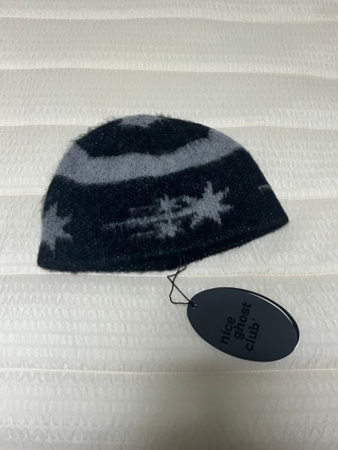 [새상품] 나이스고스트클럽 3star 모헤어 비니 블랙 상품이미지3