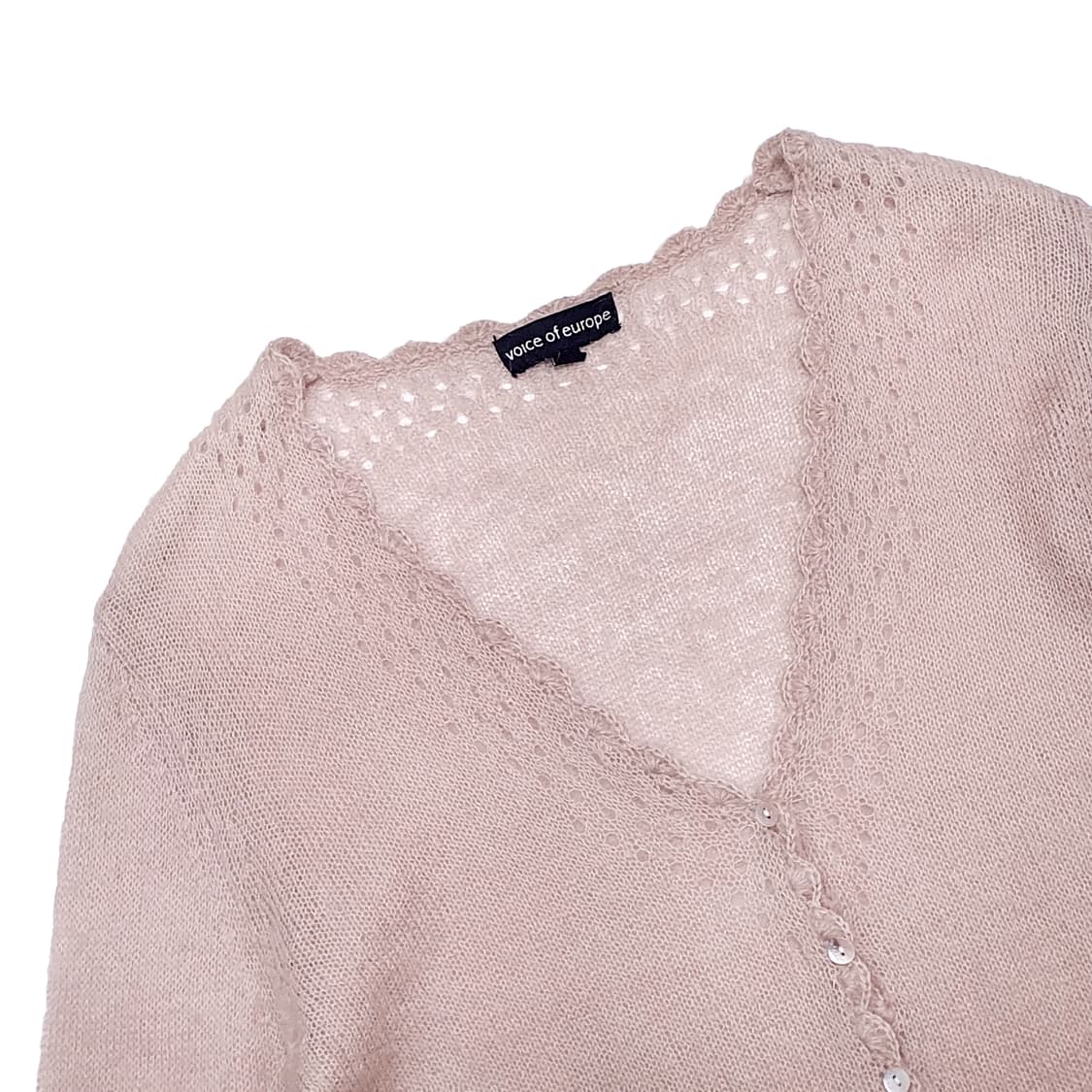 모헤어 자개 단추 가디건 인디핑크 상품이미지4