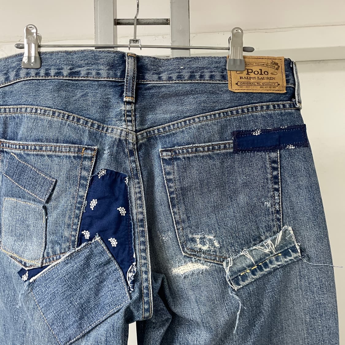 폴로 랄프로렌 패치워크 데님 팬츠 28 상품이미지5