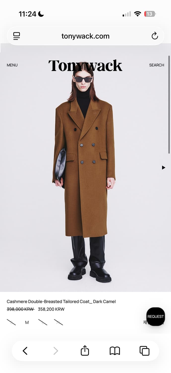 M 토니웩 더블브레스티드 코트 다크카멜 상품이미지4