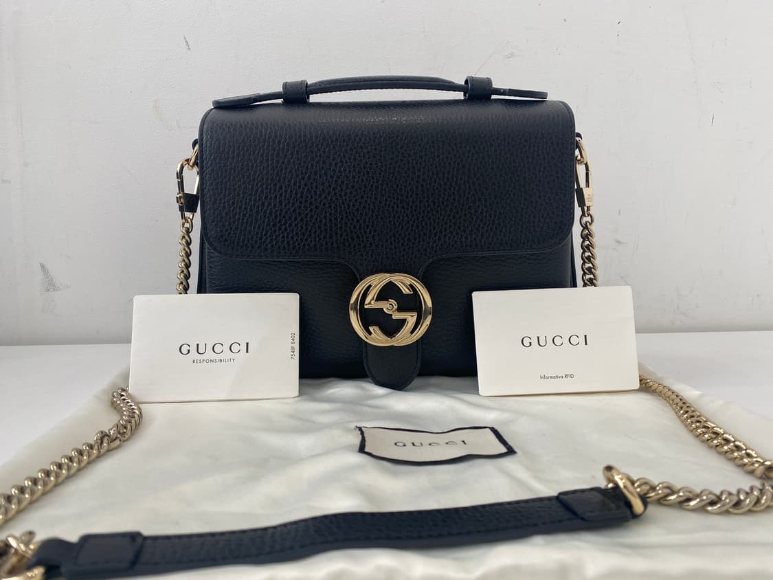 구찌 GG 인터로킹 탑핸들 체인 숄더백 상품이미지9