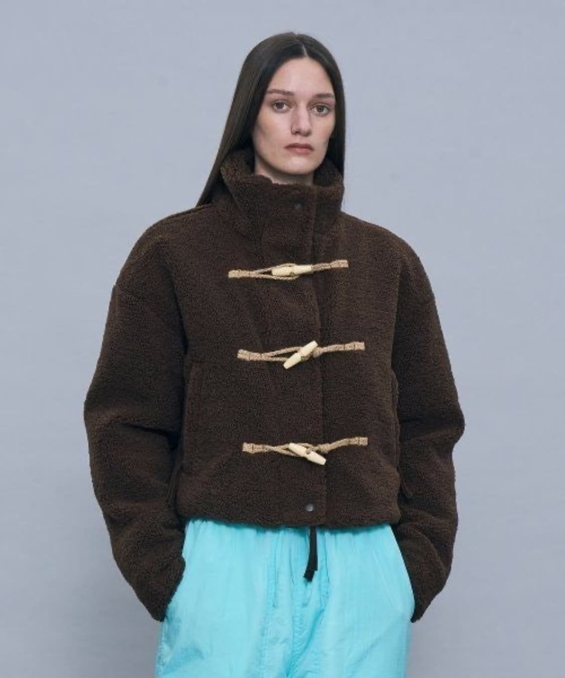 파르티멘토 우먼 플러피 더플 숏자켓 떡볶이 뽀글이 양털  상품이미지1