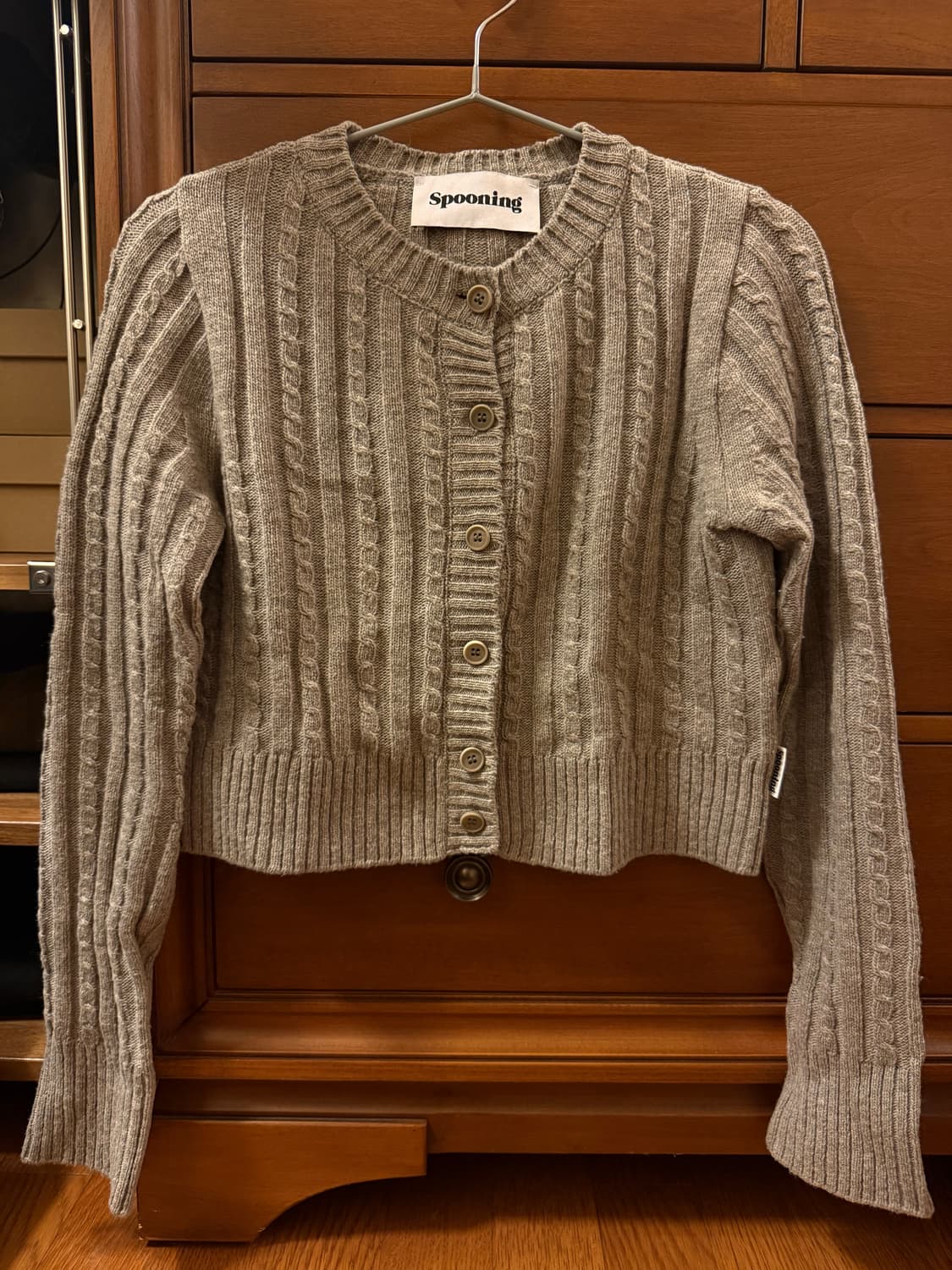 스푸닝(현 글로니) fine wool cardigan 그레이 상품이미지2