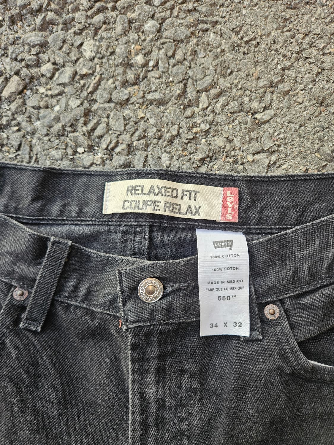 리바이스 550 흑청 데님 34/32 상품이미지4