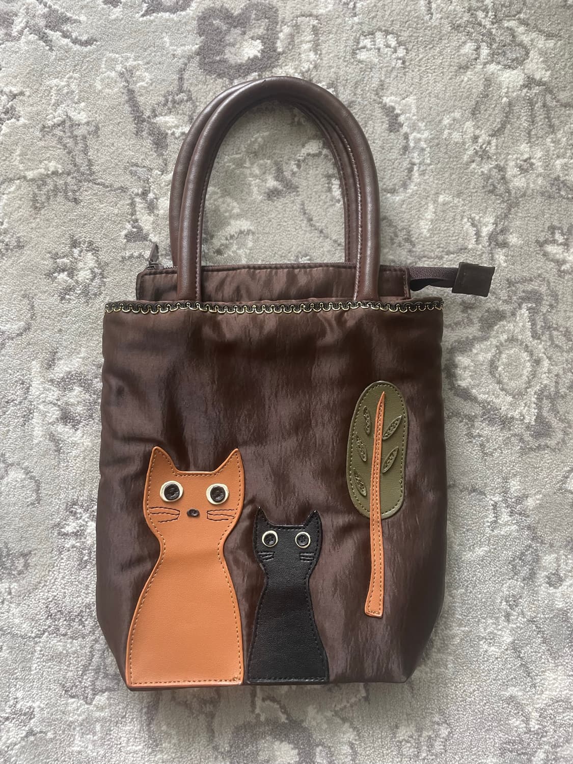 빈티지 모리걸 고양이 미니 토트백 🐱🤎 상품이미지1