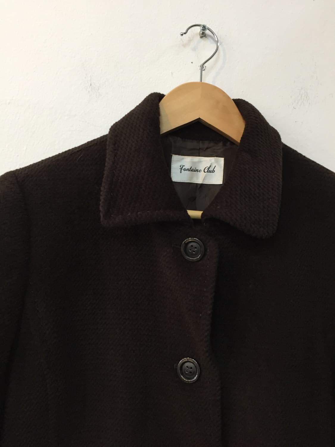 빈티지 싱글 버튼 울 하프코트 상품이미지4