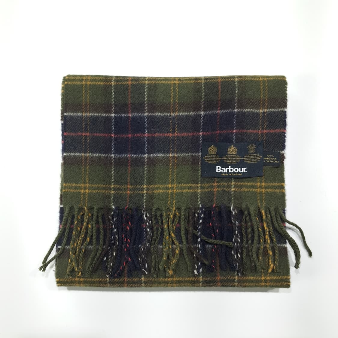 MX468 바버 스코틀랜드판 램스울 3로얄워런트 올리브 머플러 목도리 상품이미지6