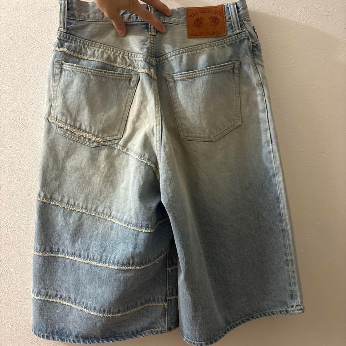 KAMIYA Switching Denim Wide Bermuda Pant 상품이미지4