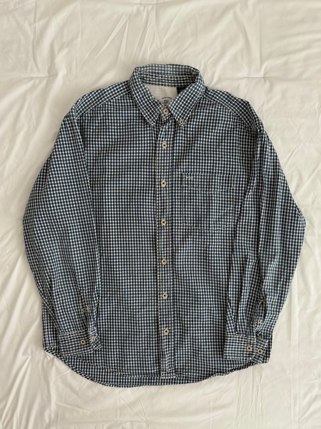 GAP checkered shirt 갭 체크 코튼 셔츠 상품이미지1