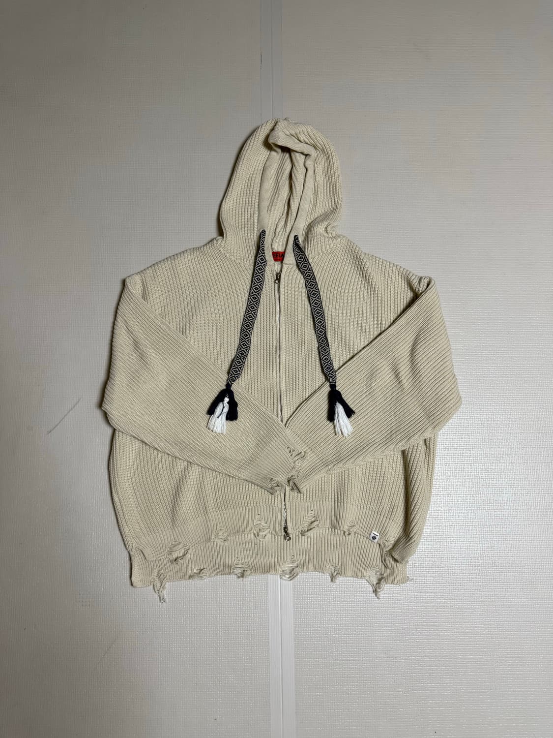 ESEELMI PIXEL HOOD CARDIGAN 상품이미지2