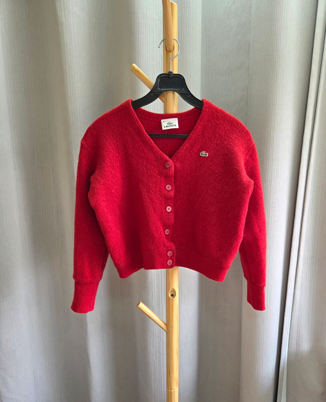 라코스테 빨간색 가디건 95#최상급 상품이미지1