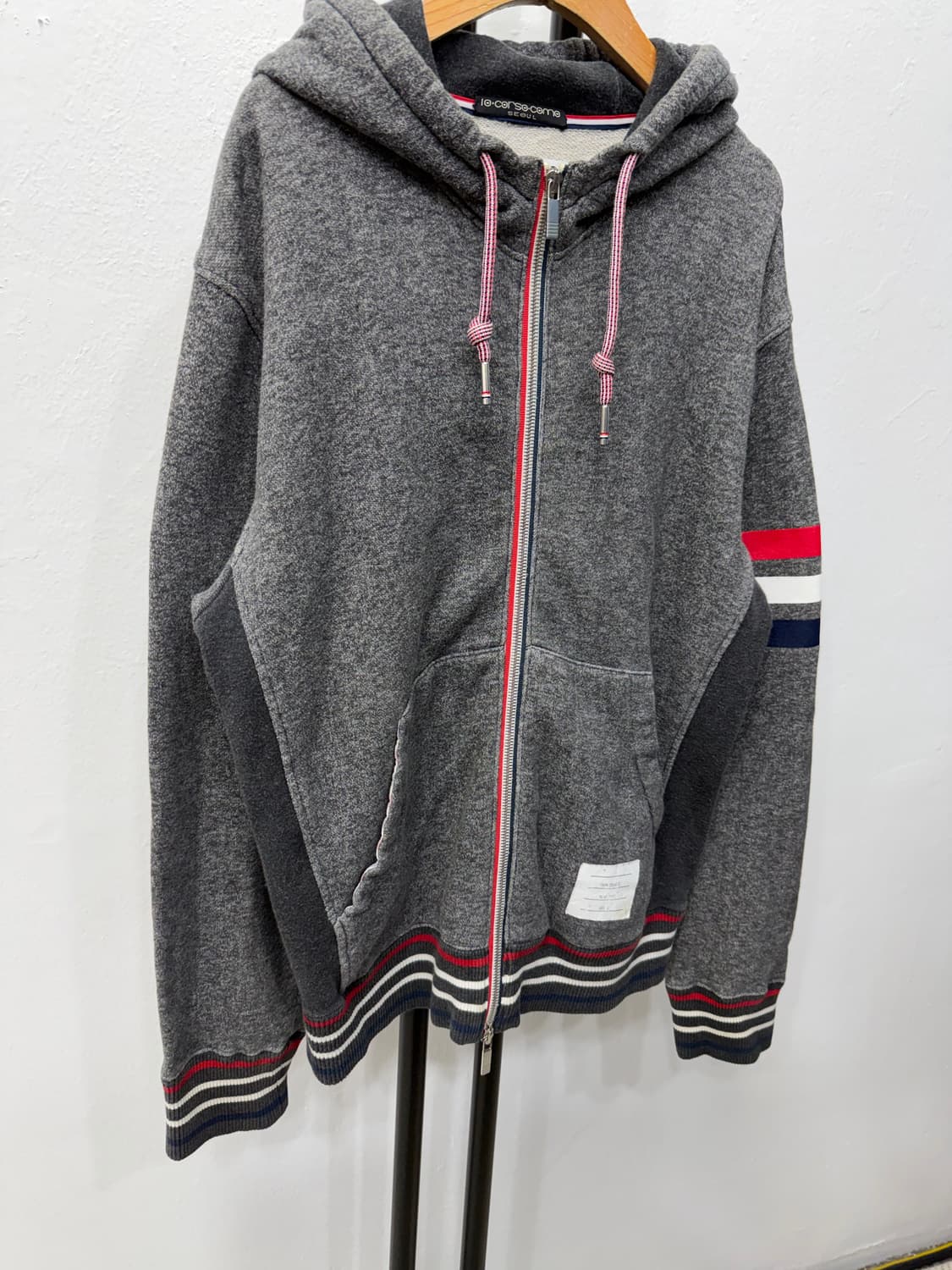 정품) 톰브라운 남성 코튼 루프백 후드집업 2 상품이미지2