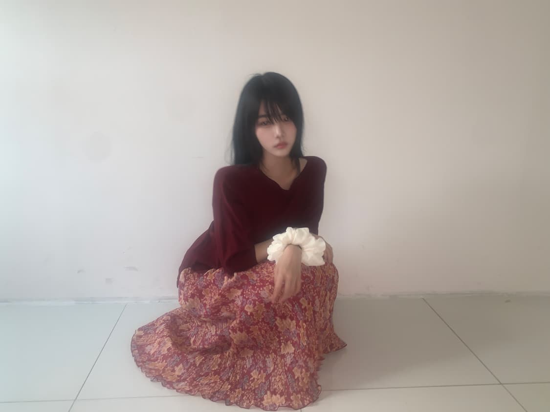Oriental flower pleats skirt 상품이미지2