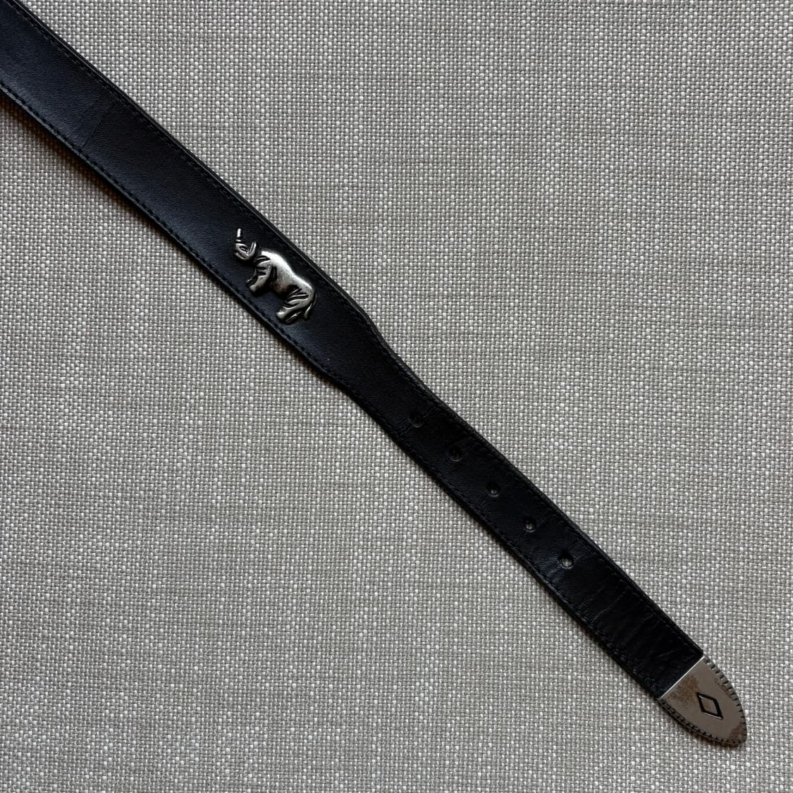 [35-36] 블랙 래티고 레더 웨스턴 레인저 벨트 상품이미지6