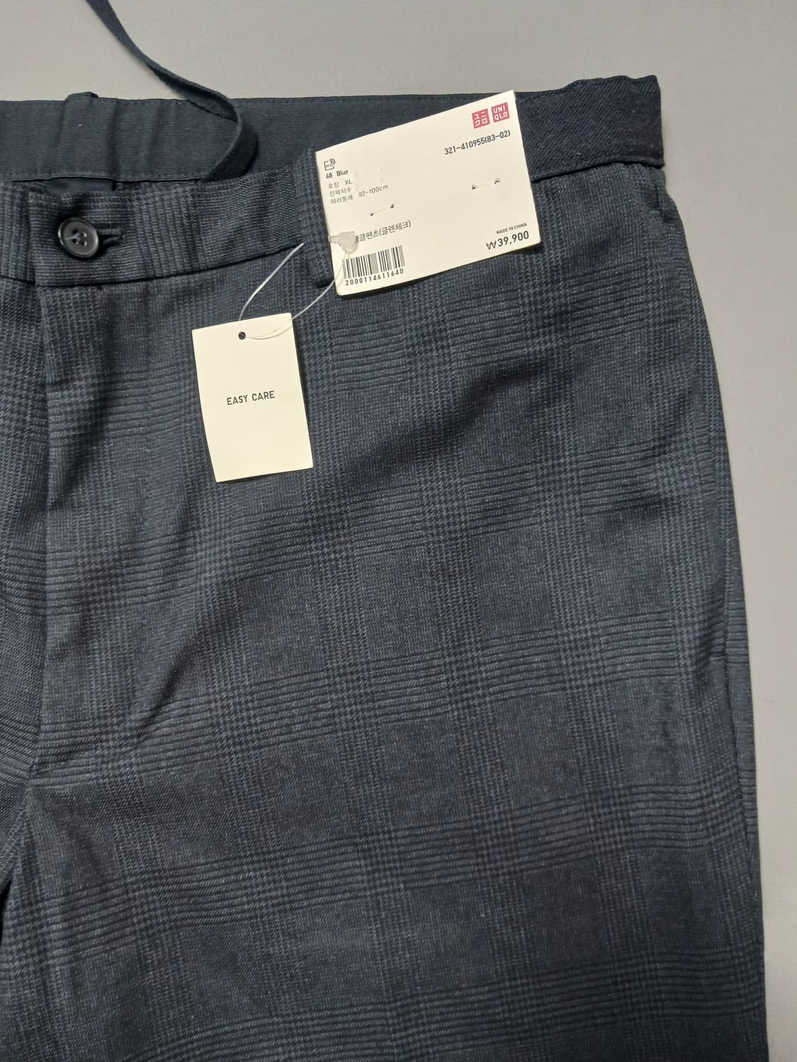 새제품 [XL] 유니클로 EZY 앵클팬츠 글렌체크 상품이미지4