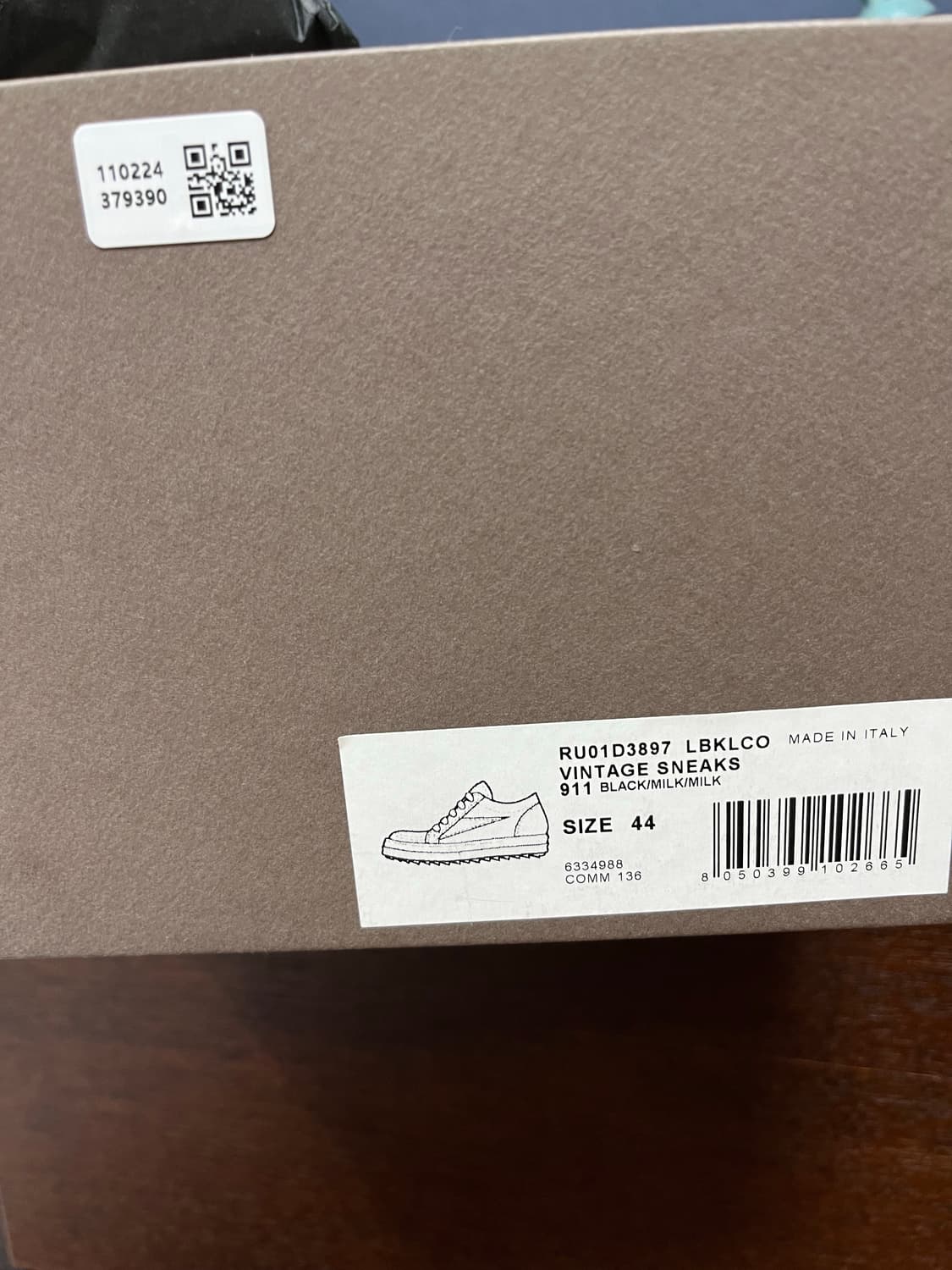 릭오웬스 룩소르 빈티지 스니커즈 블랙 EU44 상품이미지5