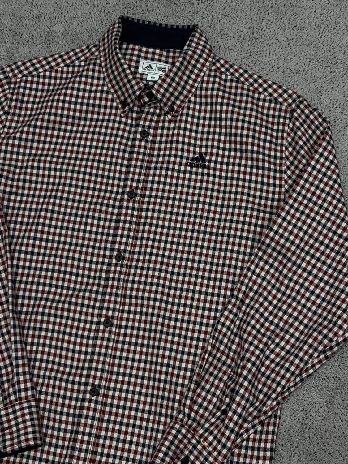 (100) 아디다스 골프 체크 남방 상품이미지2