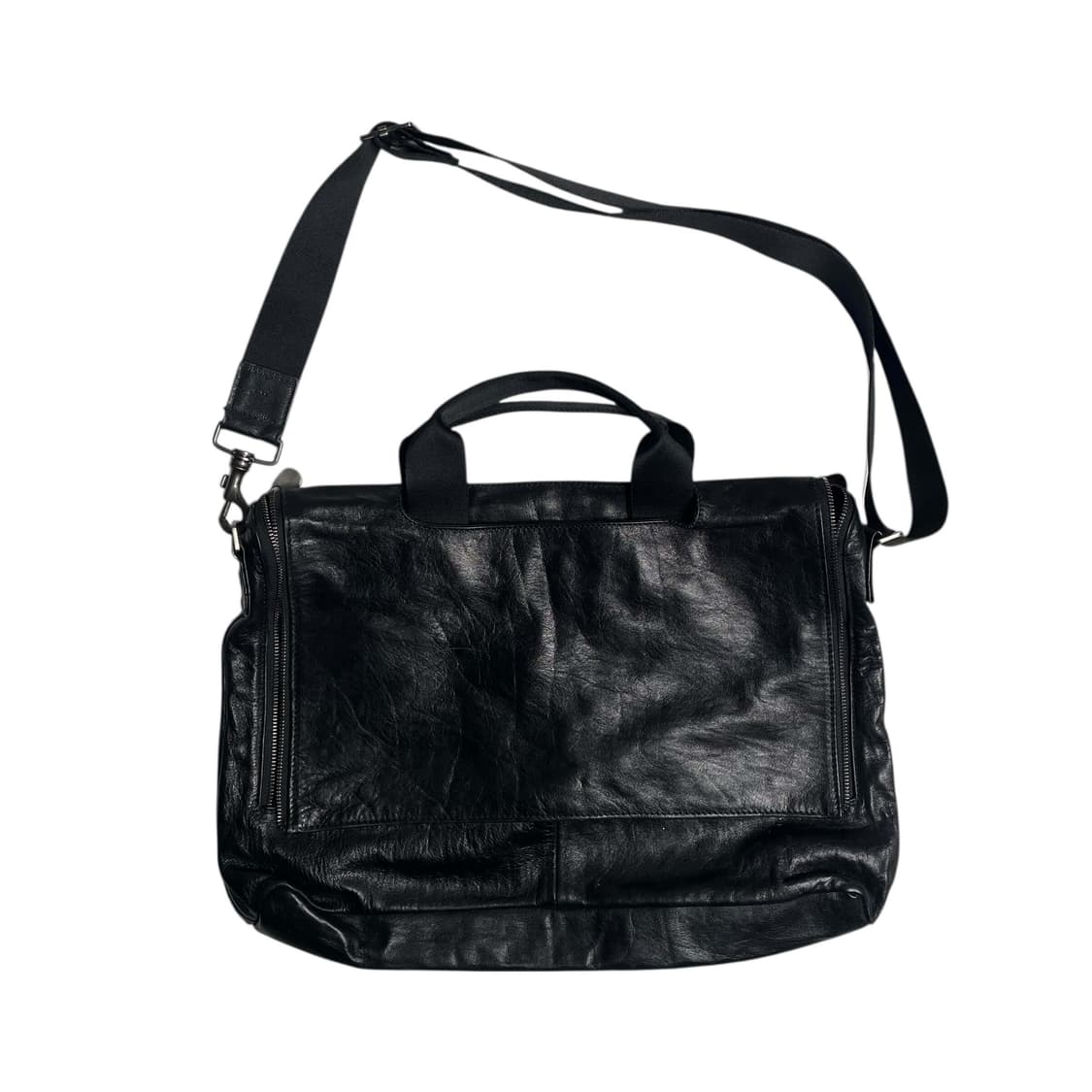 Y's 만다리나덕 맵 페인트 코팅 레더 백 상품이미지2