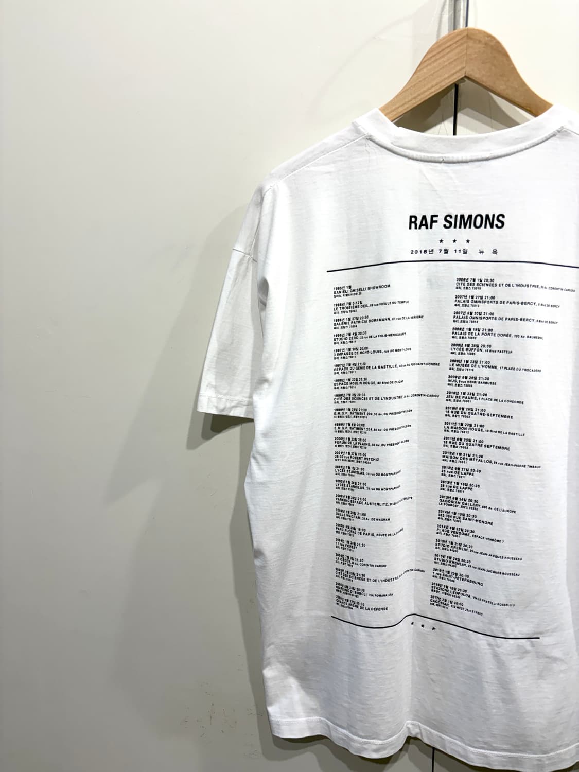 18SS 라프시몬스 아메리카 반팔 티셔츠 상품이미지5