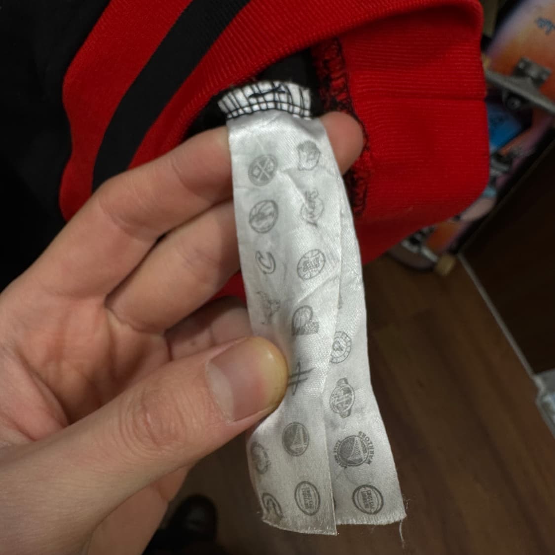 NBA X 시카고불스 후드티 전면 빅로고 포인트 블랙 레드 상품이미지7