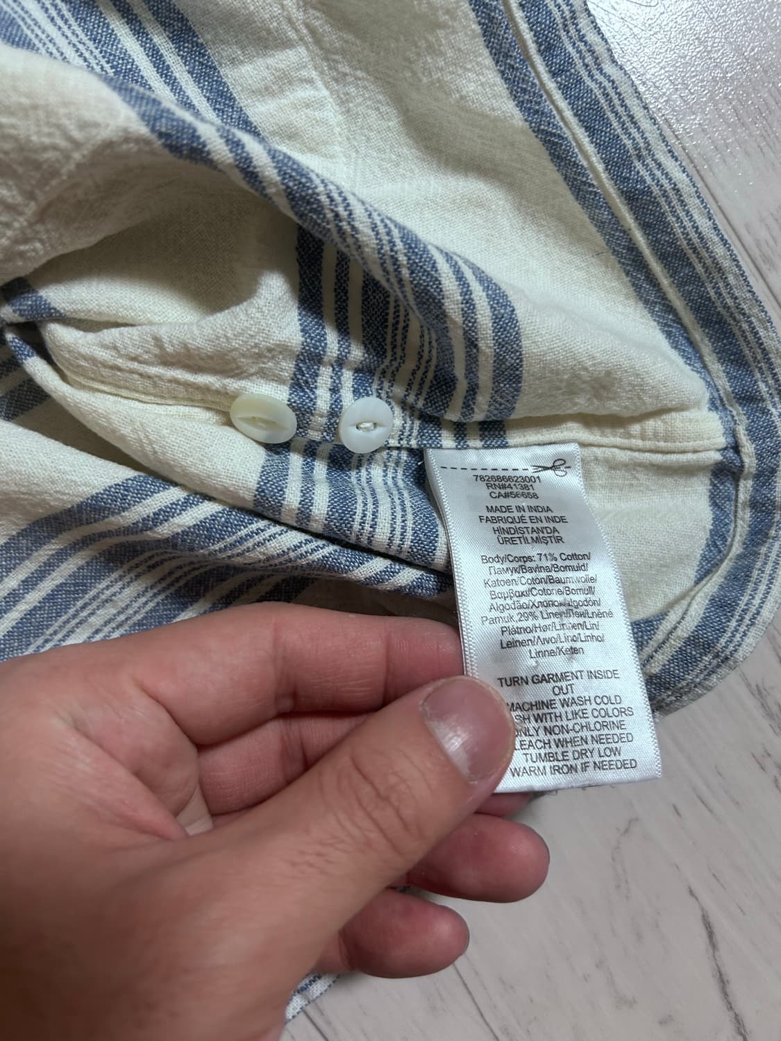 RRL 코튼 린넨 캠프 셔츠 XL 상품이미지5