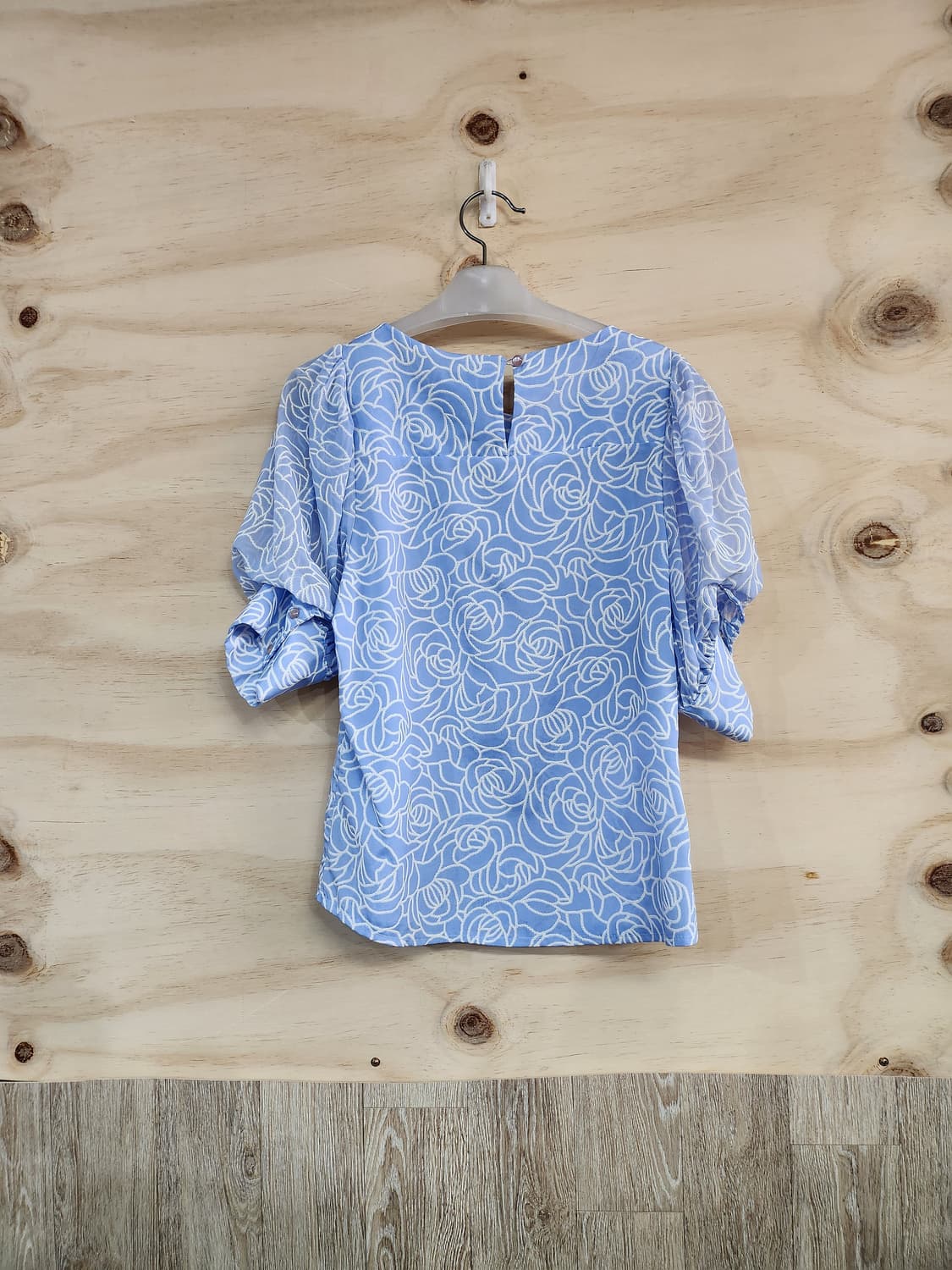 586) 장미 패턴 블라우스 상품이미지2