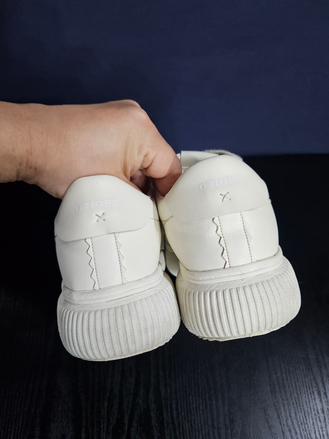 오니츠카 타이거 아이보리 남성 265 키높이 스니커즈 상품이미지8