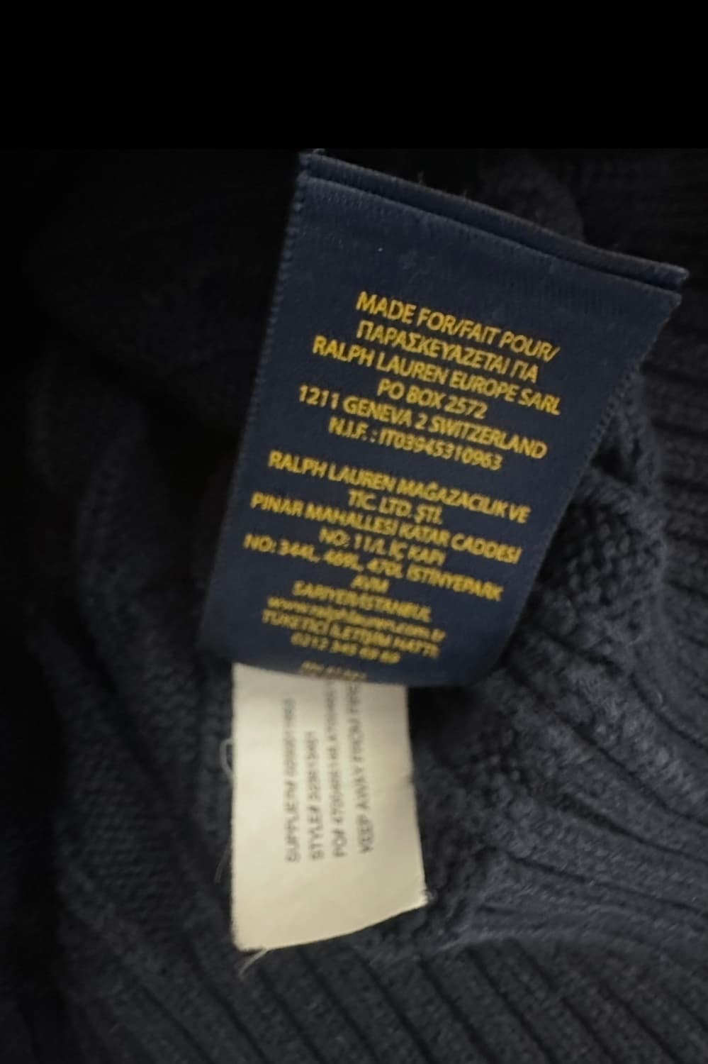 폴로 랄프로렌 네이비 꽈배기 니트 상품이미지5