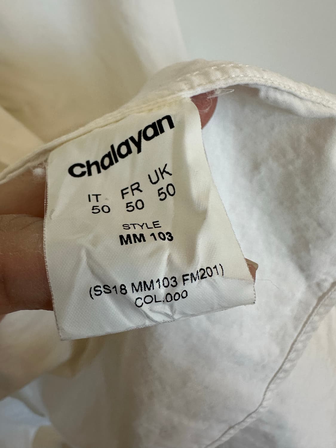 살라얀 Chalayan 화이트 셔츠 (Hussein Chalayan) 상품이미지5