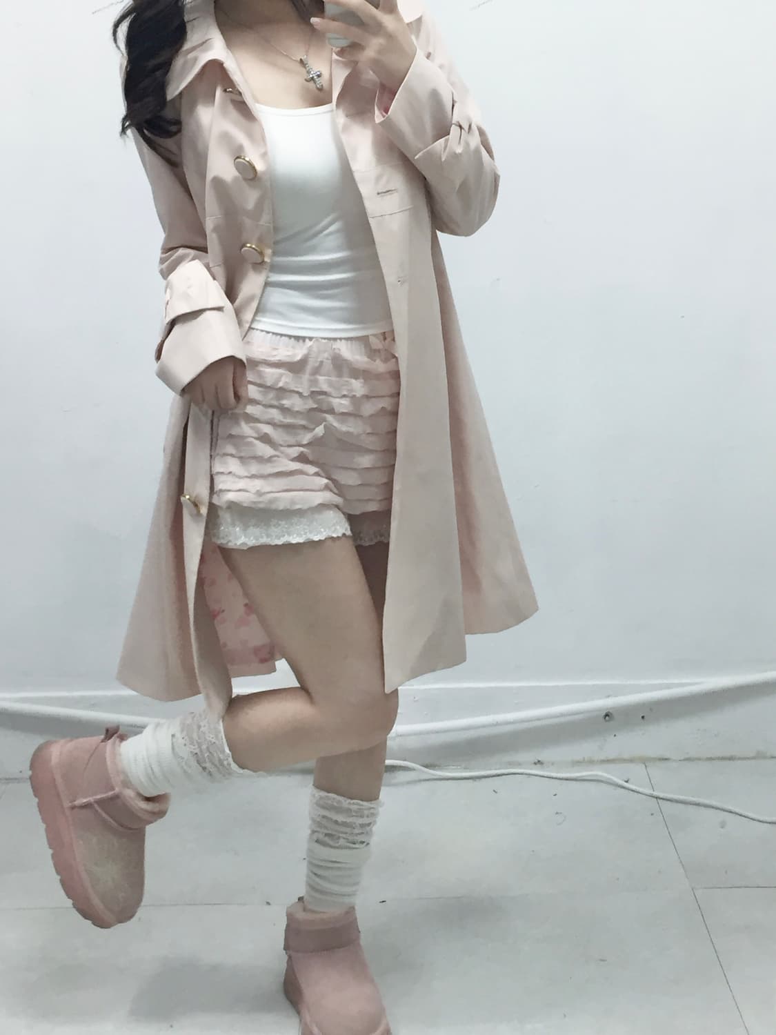 [DEARY] 디어리 히메갸루 로걀 핑크 코트 상품이미지3